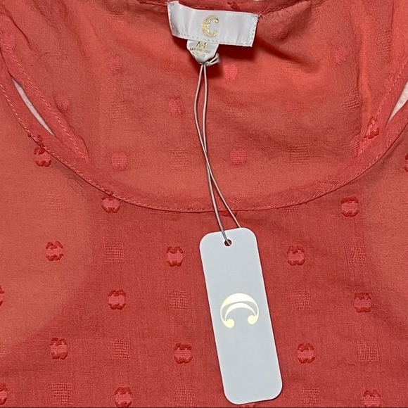 Coral sleeveless top with lace detail Sz. Medium NWT - Picture 3 of 7